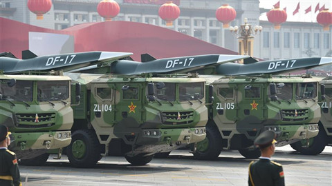 China unveils Dongfeng-17 conventional missiles in military parade