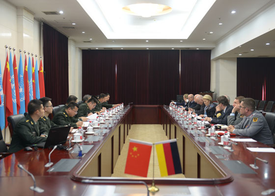 German Defense Minister visiting the Peacekeeping Center on October 22, 2018.