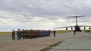 Chinese troops participating in SCO 