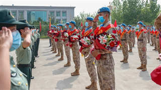 16th Chinese peacekeeping engineer contingent to Sudan returns home