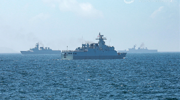 Vessels conduct live-fire drills