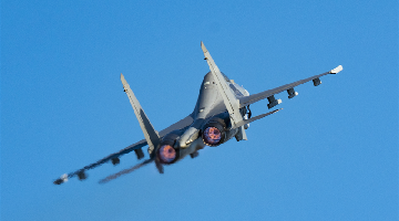 Fighter jet taxis on the runway