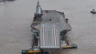 Mooring tests get underway on aircraft carrier