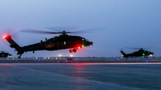 Choppers conduct round-the-clock flight training