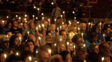 One year anniversary of mass shooting in Lewison held in Maine, U.S.